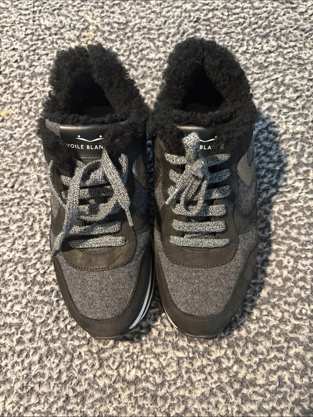 Voile Blanche Women’s Size 8 Black/Grey Lined Sneakers Excellent Condition!